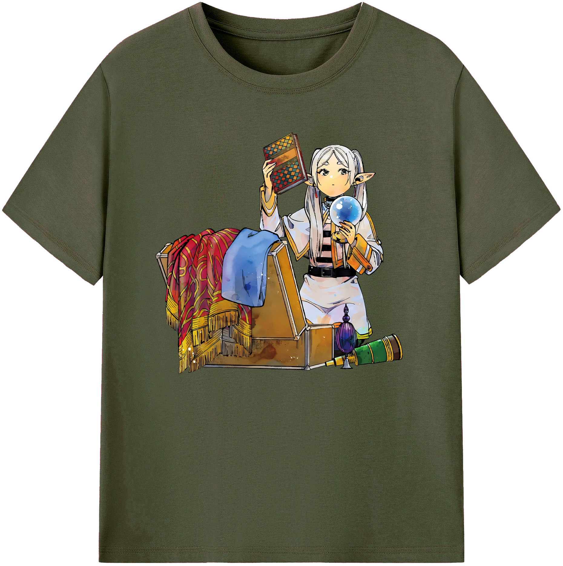 （画像用） 葬送のフリーレン Frieren 綿100％ メンズ半袖Tシャツ｜肌触りやわらか＆通気性